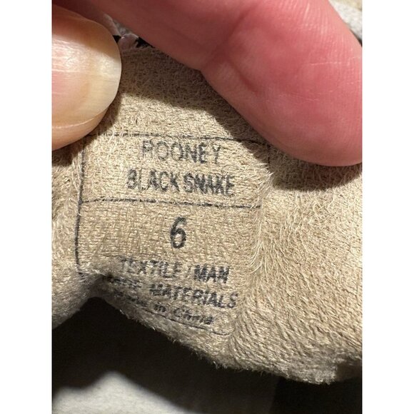 SHU SHOP Rooney High Top Black Snake Print Glitter Star Suede Sneakers Size 6 - Picture 7 of 7